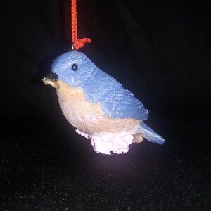 Seasons of Cannon Falls Blue Bird Hanging Christmas Ornament
